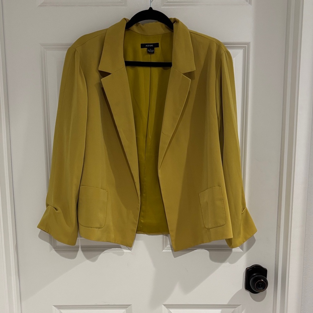 Alfani Yellow Blazer Jacket